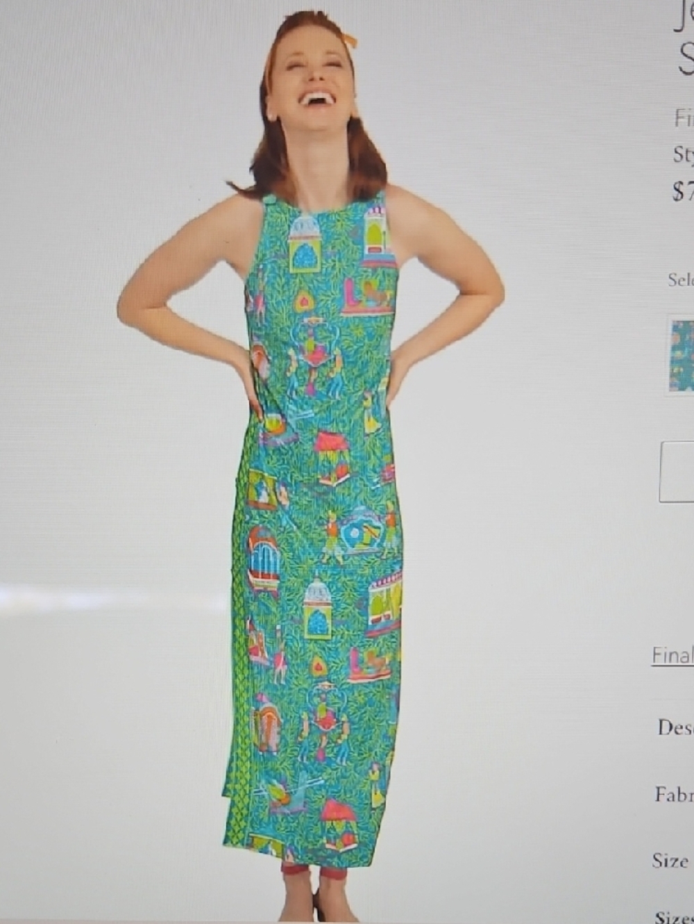 Gretchen Scott Designs Jersey Slick Maxi Dress XXXL Palanquin Party - Picture 8 of 10